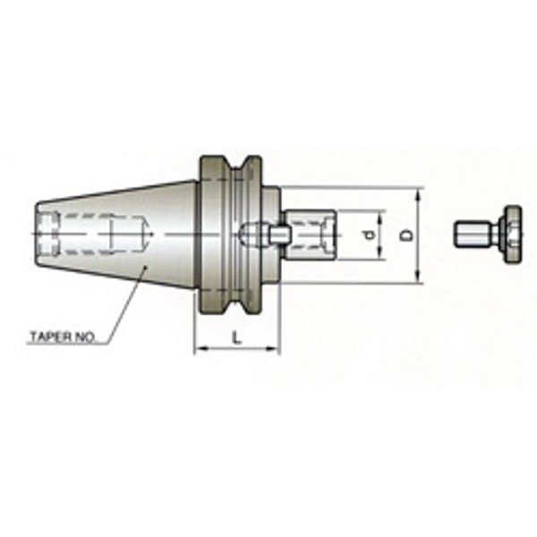 Yg-1 Tool Co Bt50 Extended Length Shell Mill Holder EI310